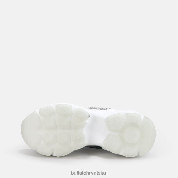 bijela sa srebrnim lancem Buffalo binary chain trainer low vegan |tenisice TDD6T346